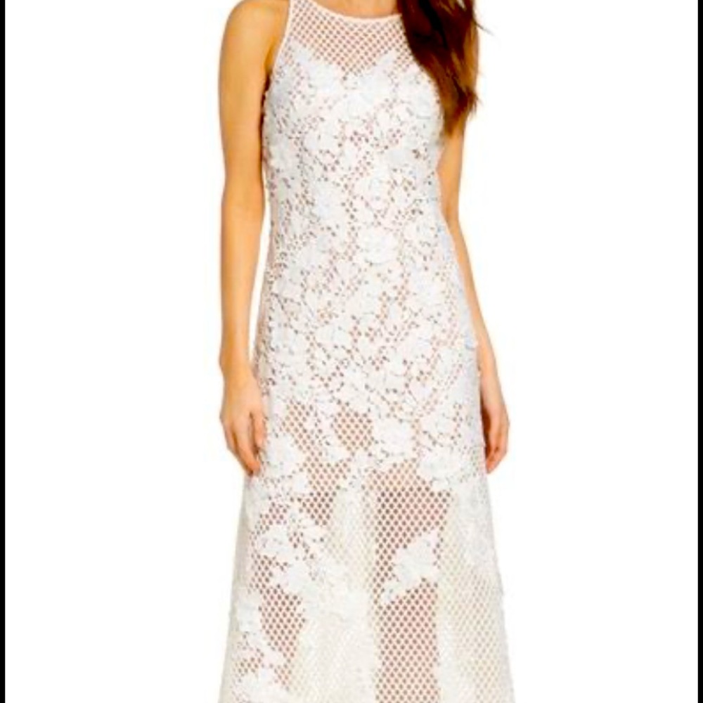 NWT Vera Wang Geo lace fitted dress